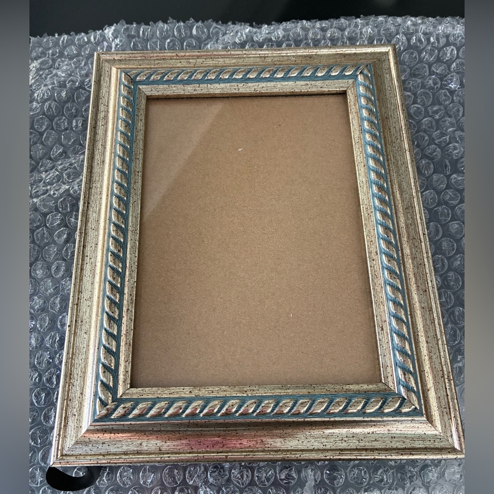 Frame Denim Gold and Blue Accent Picture Frame